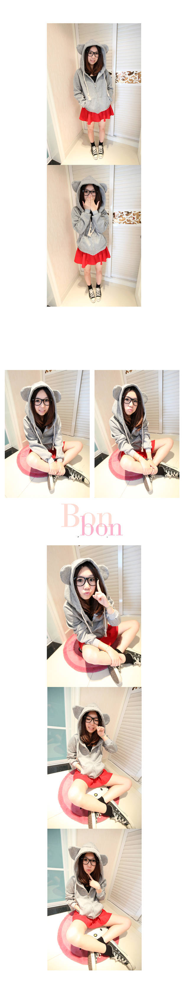 เสื้อกันหนาวฮู้ดดี้ แฟชั่นเกาหลี หูหมี น่ารัก ราคาโดนๆ เลือกสีที่ชอบด้านในเลยจ้า