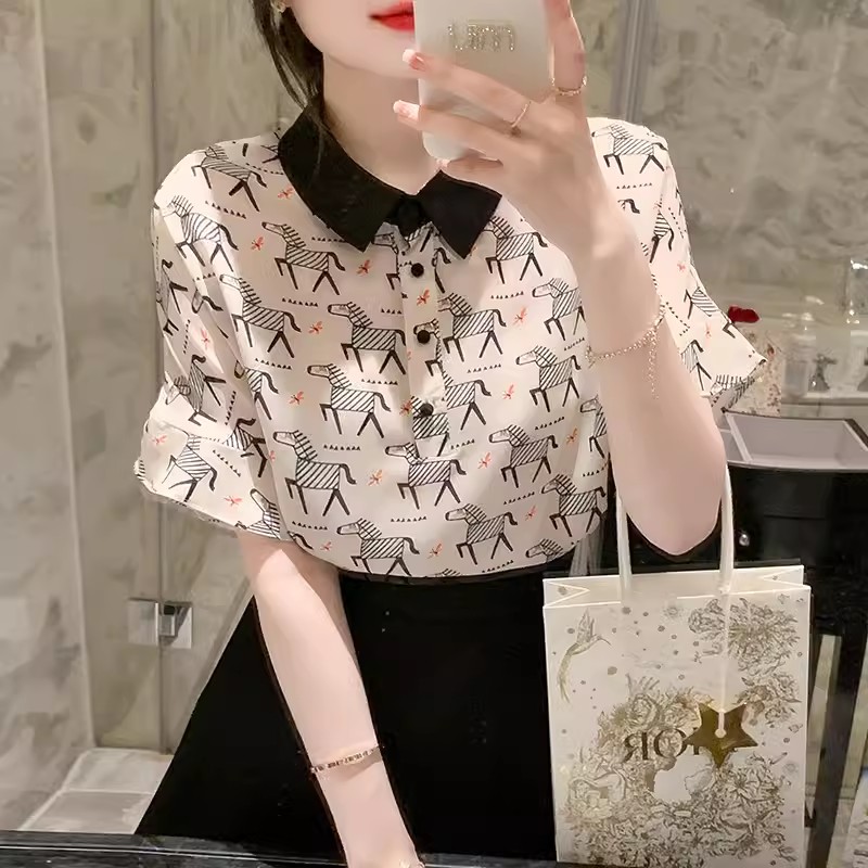 เสื้อเชิ้ตผู้หญิงใส่ทํางาน 390 บาทต่อชิ้น ฟรีค่าจัดส่ง