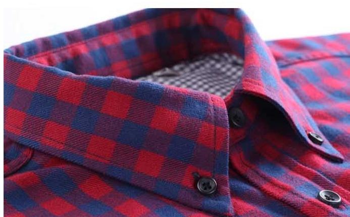 เสื้อเชิ้ตผู้ชาย เสื้อเชิ้ตแขนยาว ลายสก๊อต สไตล์ ยุโรป สามารถใส่เป็นเสื้อแจ็คเก็ต ได้ เสื้อคอปก สีแดง น้ำเงิน ดำ ฟ้า แบบสวย เท่ อย่างมีสไตล์ 622718