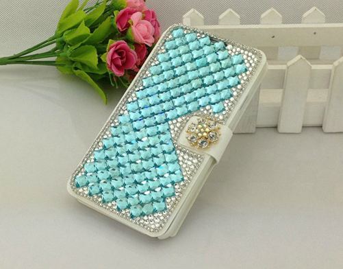 เคส samsung galaxy note 3 n9000 ประดับคริสตัล ทั้งชิ้น สีฟ้า no 94141