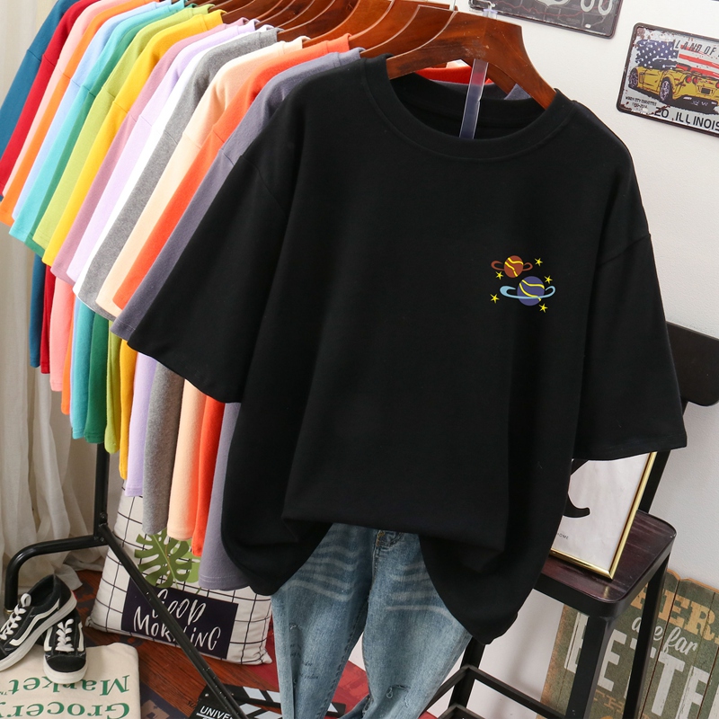 เสื้อยืดคอตตอน สกรีนลายน่ารัก มีหลากหลายสี ส่งฟรีทั่วไทย BY JIMIAO