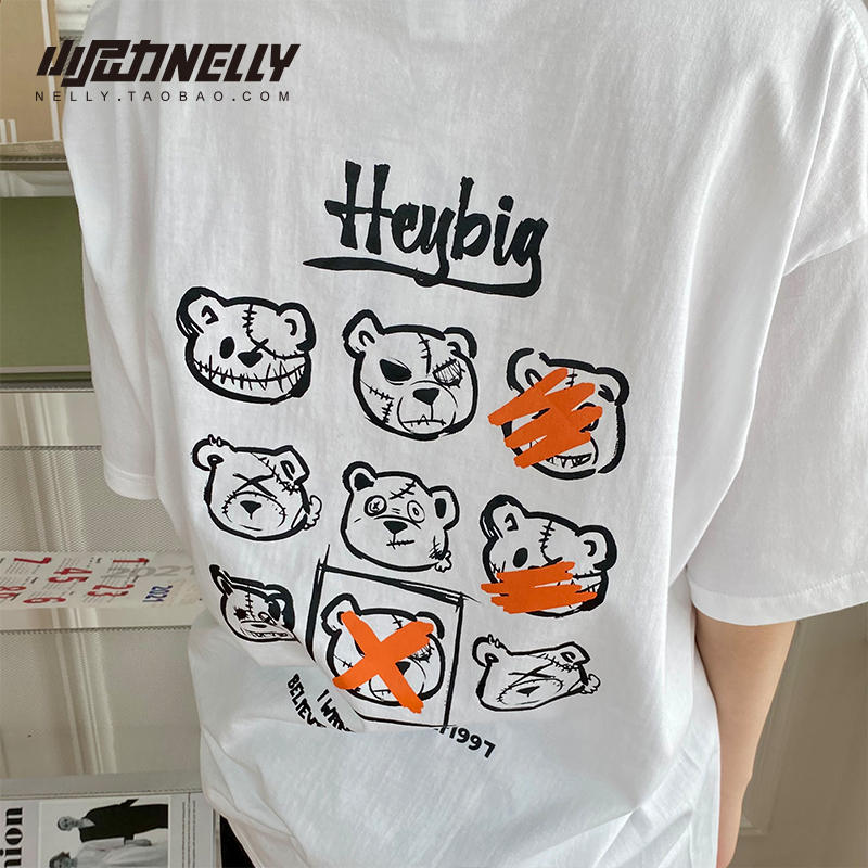 เสื้อยืดคอกลม ผู้ชาย เสื้อยืดผู้ชายเกาหลี เสื้อยืดเกาหลี แบรนด์ NELLY