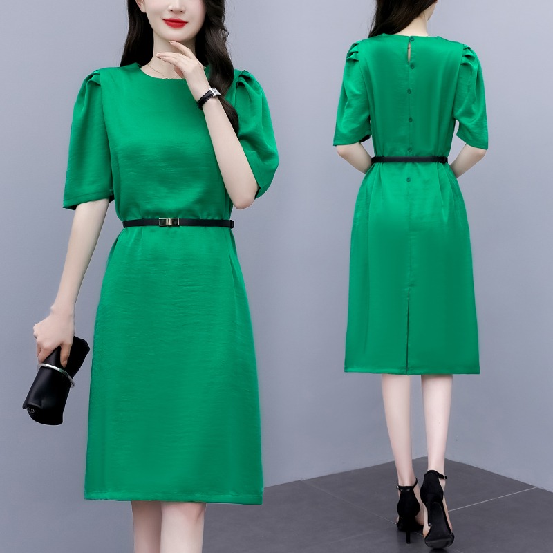เดรสแขนสั้น มีไซส์ L-4XLอก 38-47 นิ้ว ใส่ได้ทั้งสาวหุ่นดีน่ารักจนถึงสาวอวบพลัสไซส์