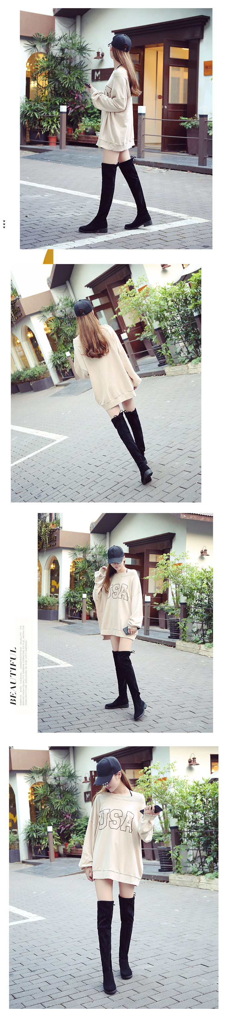 Boots รองเท้าบูทยาวสูง กำมะหยี่ ด้านในเป็นขนสั้น