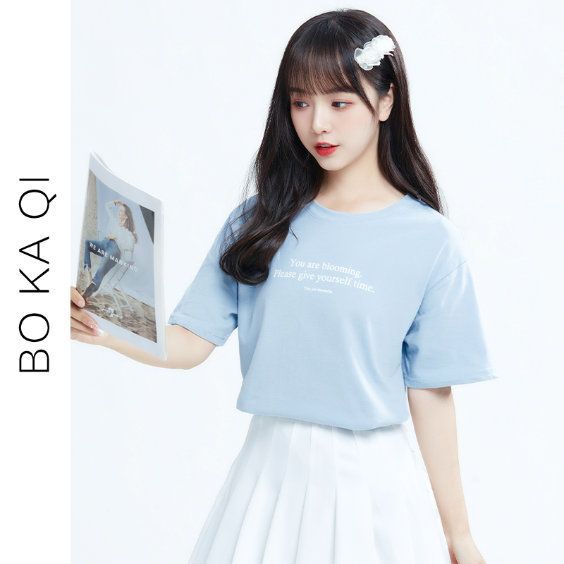 เสื้อผ้าวัยรุ่นเกาหลี เสื้อยืดวัยรุ่นผู้หญิง มีขนาด S M L XL