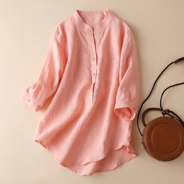 เสื้อลินิน แบบเสื้อสวยๆ เสื้อผ้าฝ้ายลินิน เสื้อเชิ้ตผ้าลินิน BY LININ