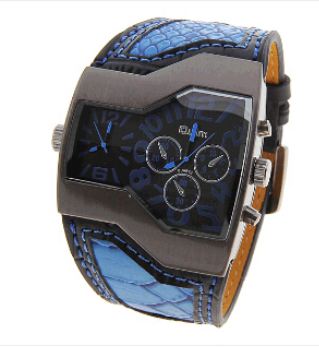 นาฬิกาข้อมือผู้ชาย สายหนัง แนว Sport Military ของขวัญ สำหรับหนุ่ม นักกีฬา มาดเท่ แนว สปอร์ต สีแสบสัน สีคลาสสิค สีเหลือง แดง ฟ้า ขาว ดำ 393882