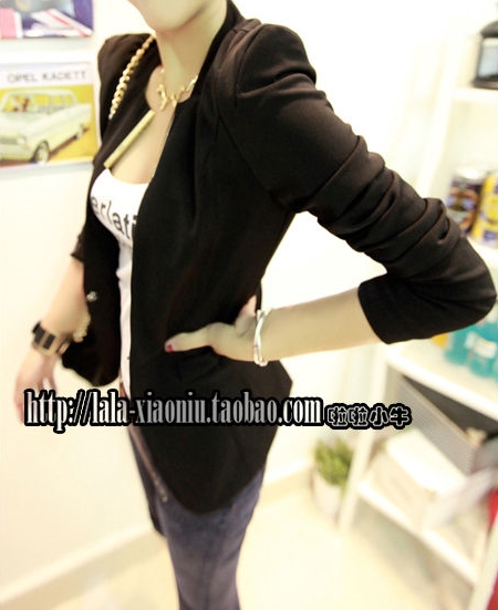 พร้อมส่ง - สีดำ เสื้อสูท เก๋ๆ ทรงสวย black