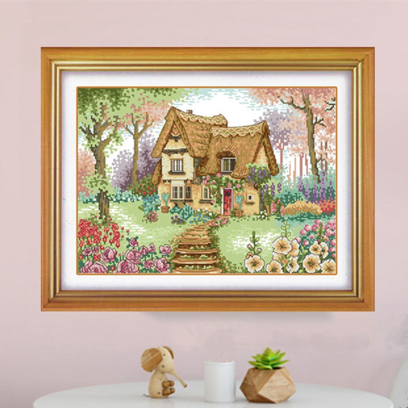 ชุดปักครอสติช รูปบ้าน สอบถามขนาดและสั่งซื้อได้ที่ LINE