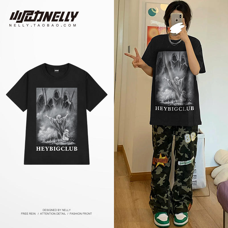 เสื้อยืดคอกลม ผู้ชาย เสื้อยืดผู้ชายเกาหลี เสื้อยืดเกาหลี แบรนด์ NELLY
