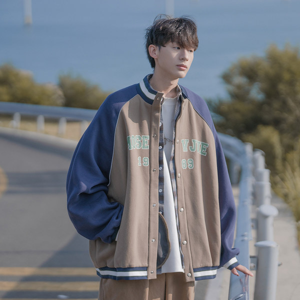 เสื้อแจ็คเก็ตเบสบอล เสื้อคลุม เสื้อแขนยาวสไตล์เกาหลี