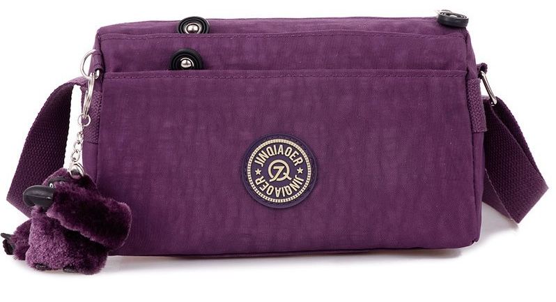 กระเป๋าสะพายผู้หญิง ขนาดกลาง กระเป๋าสะพายวัยรุ่น สีสันสดใส กระเป๋าผ้าไนลอน กันน้ำได้ มีซิปแยก 4 ช่อง ใส่ร่มพับได้ มีหลายสี แบบสวย สะดวก 311375