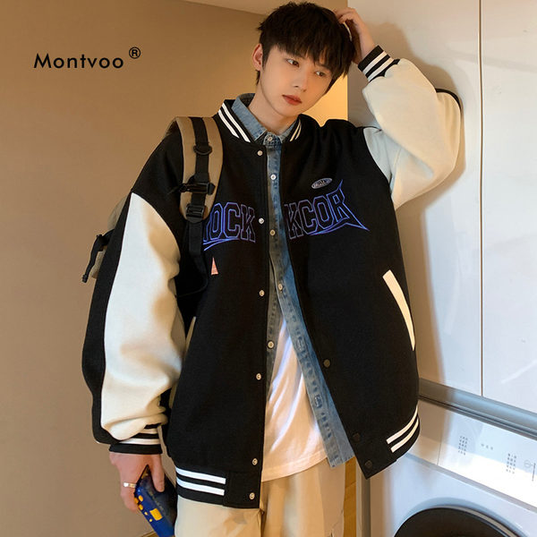เสื้อแจ็คเก็ตเบสบอล เสื้อคลุม เสื้อแขนยาวสไตล์เกาหลี