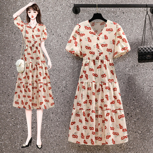 เดรสคนอ้วน เดรสสาวอวบ ชุดเดรสคนอ้วนวัยรุ่น BY PLUS SIZE Girl