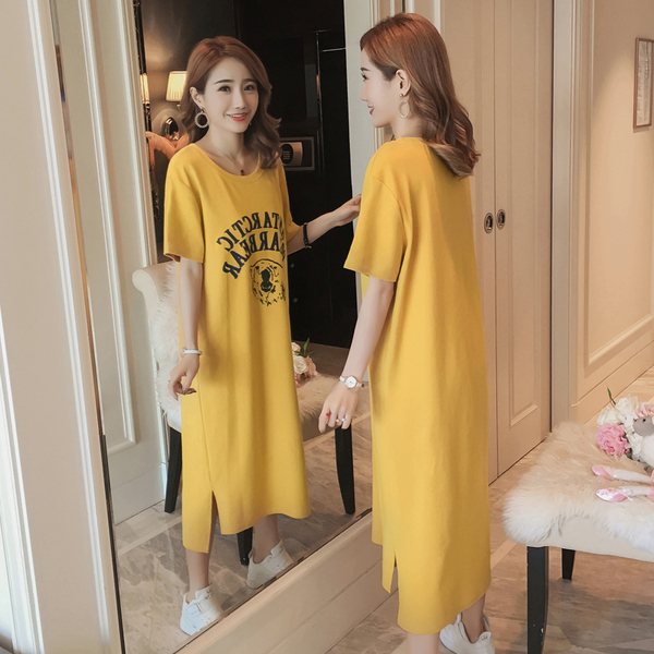 เสื้อยืดเดรสยาว เดรสยาวแบบเสื้อยืด