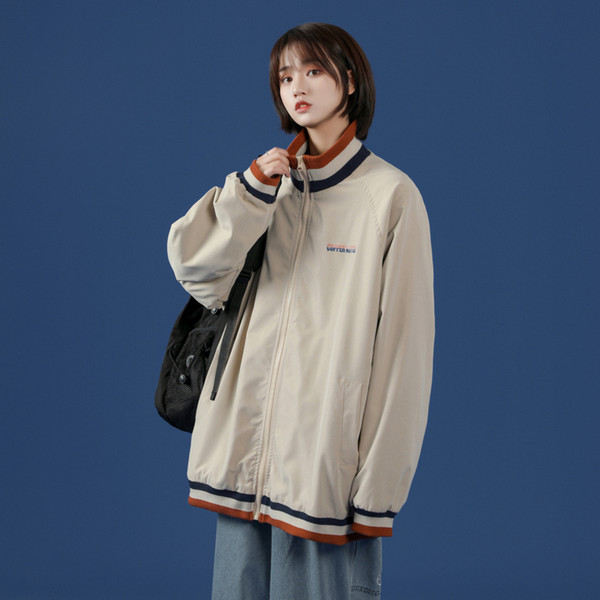 เสื้อแจ็คเก็ตเบสบอล เสื้อคลุม เสื้อแขนยาวสไตล์เกาหลี