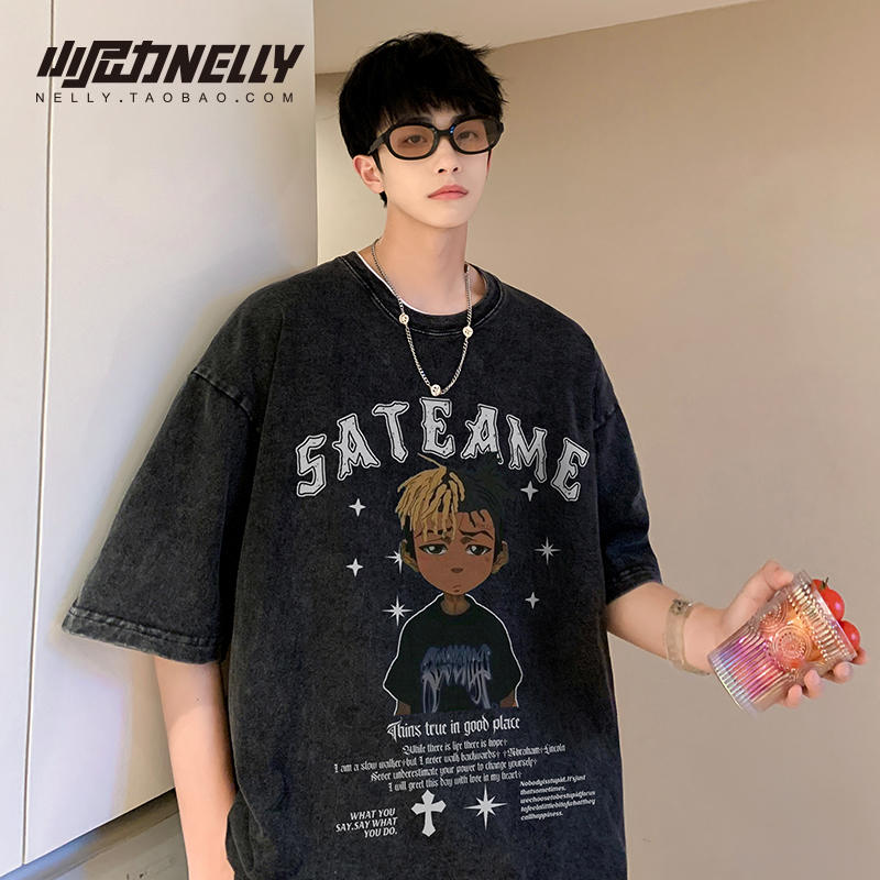 เสื้อยืดคอกลม ผู้ชาย เสื้อยืดผู้ชายเกาหลี เสื้อยืดเกาหลี แบรนด์ NELLY