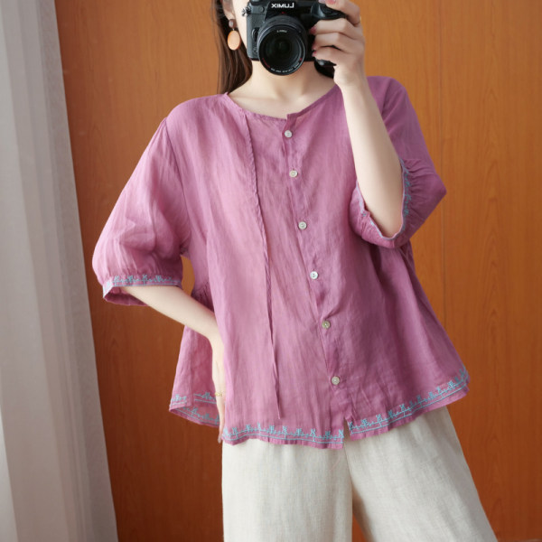 เสื้อลินิน แบบเสื้อสวยๆ เสื้อผ้าฝ้ายลินิน เสื้อเชิ้ตผ้าลินิน BY LININ