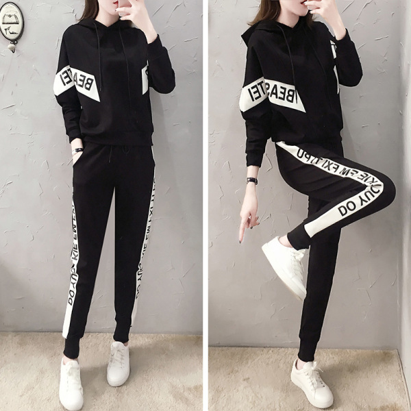 ชุดวอร์ม สูทเกาหลี Jumpsuit ชุดจั้มสูท ชุดเซท 2 ชิ้น ชุดกีฬาผู้หญิง ชุดออกกำลังกาย เสื้อกันหนาว ชุดวอร์มคู่
