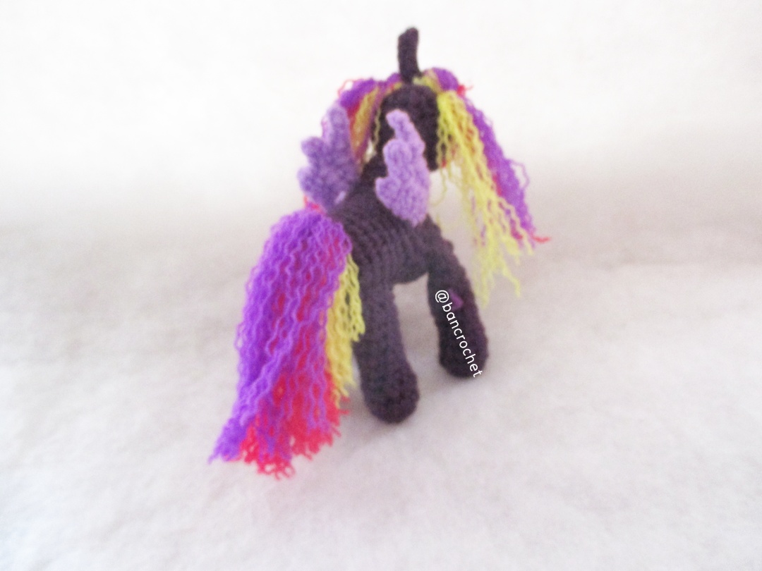 ม้าโพนี่ถัก pony amigurumi crochet ม่วง