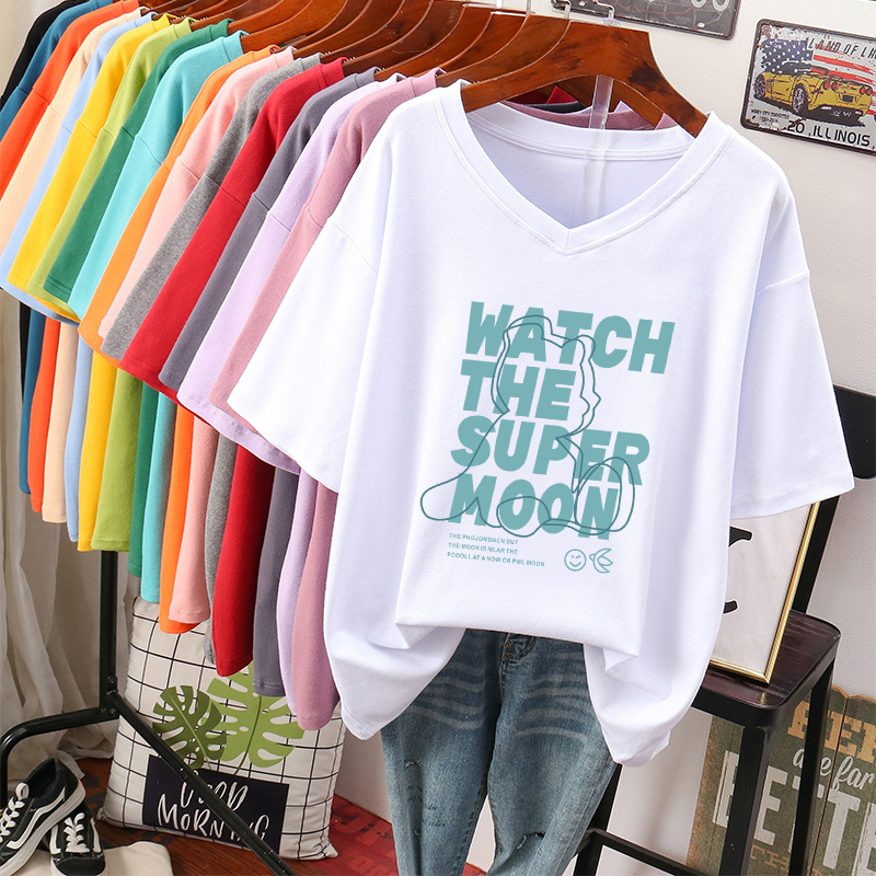 เสื้อยืดคอตตอน สกรีนลายน่ารัก มีหลากหลายสี ส่งฟรีทั่วไทย BY JIMIAO