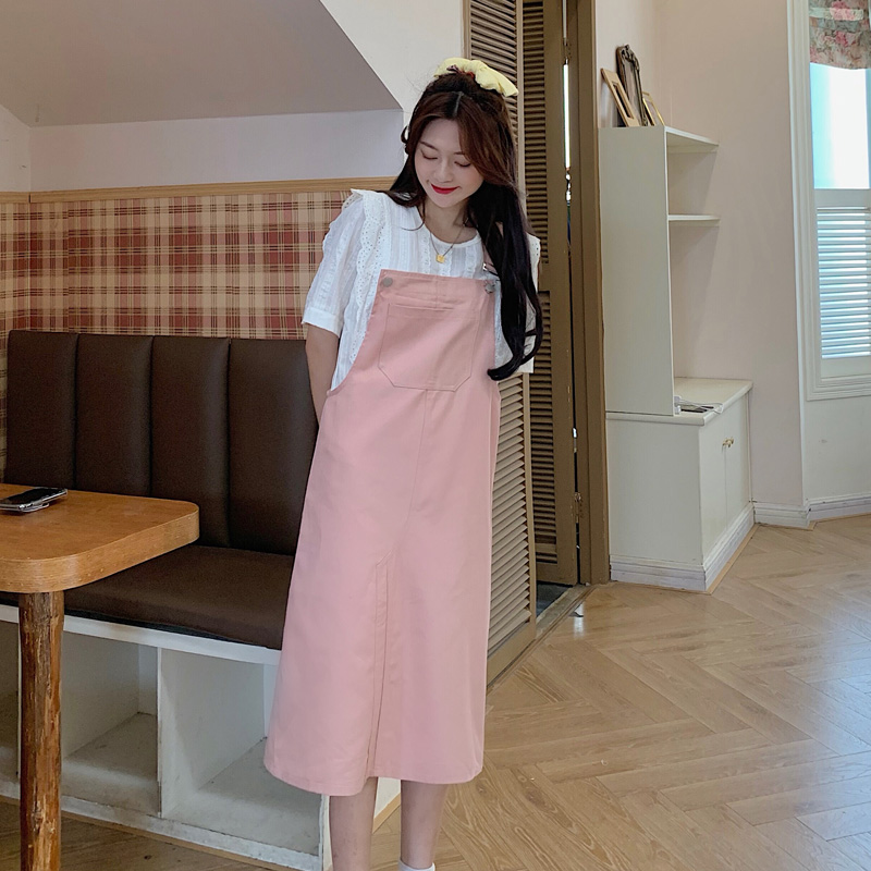 เดรสแขนสั้นมีไซส์L-4XLอก38-47นิ้ว