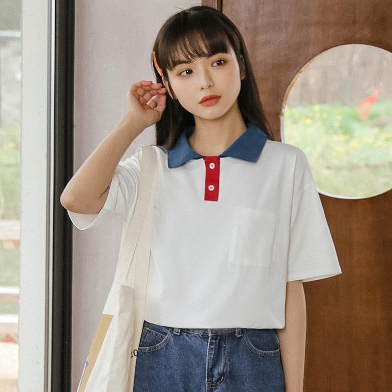 เสื้อผ้าวัยรุ่นเกาหลี เสื้อยืดวัยรุ่นผู้หญิง มีขนาด S M L XL