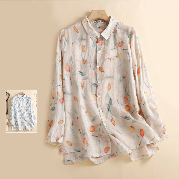 เสื้อลินิน เสื้อผ้าฝ้ายลินิน เสื้อเชิ้ตผ้าลินิน
