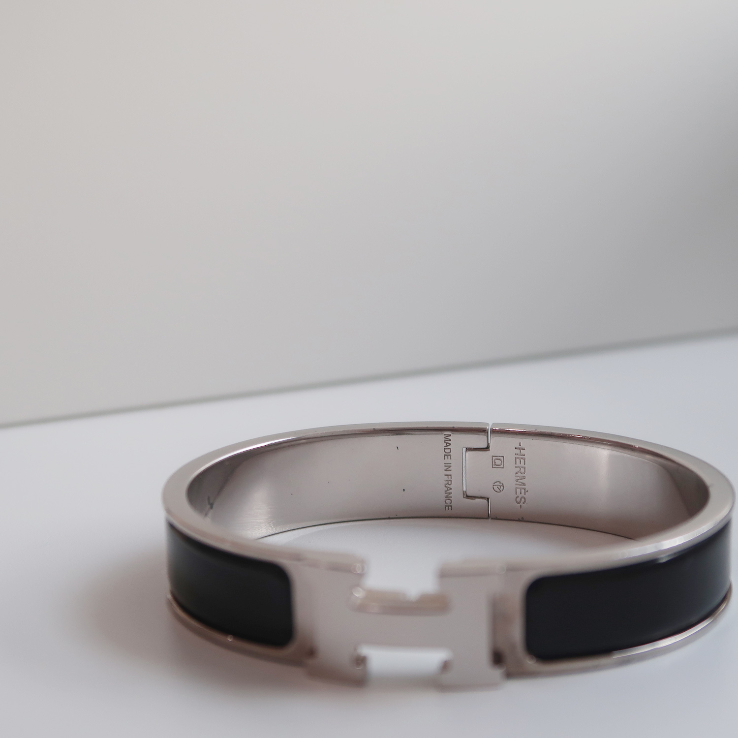 Hermes Black Clic Clac H Bracelet