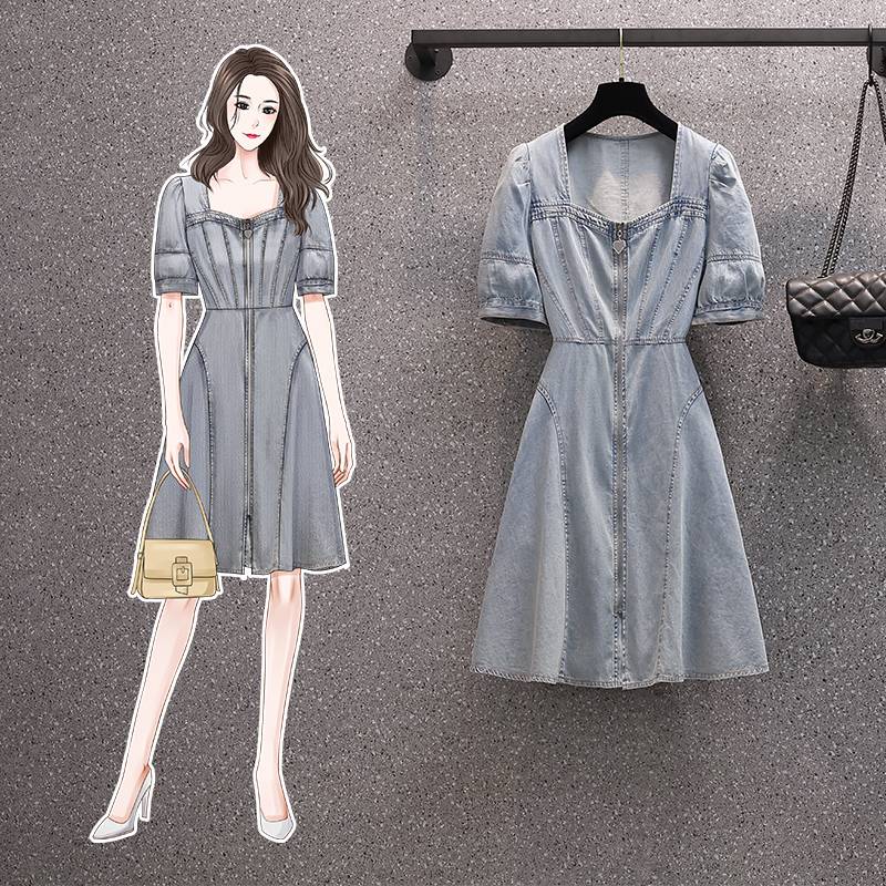 เดรสแขนสั้น มีไซส์ L-4XLอก 38-47 นิ้ว ใส่ได้ทั้งสาวหุ่นดีน่ารักจนถึงสาวอวบพลัสไซส์