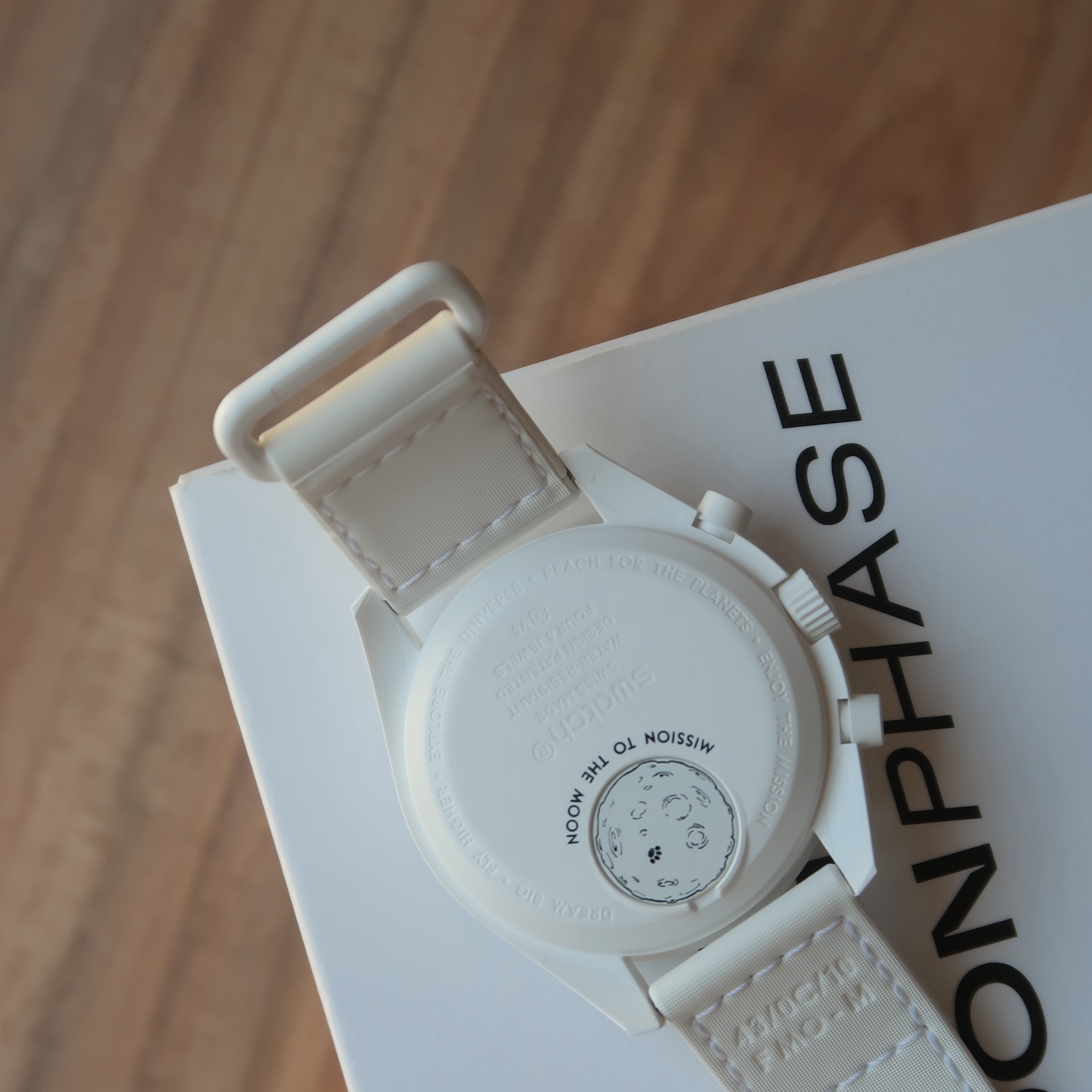 Swatch X Omega White Mission To The MoonPhase Full Watch