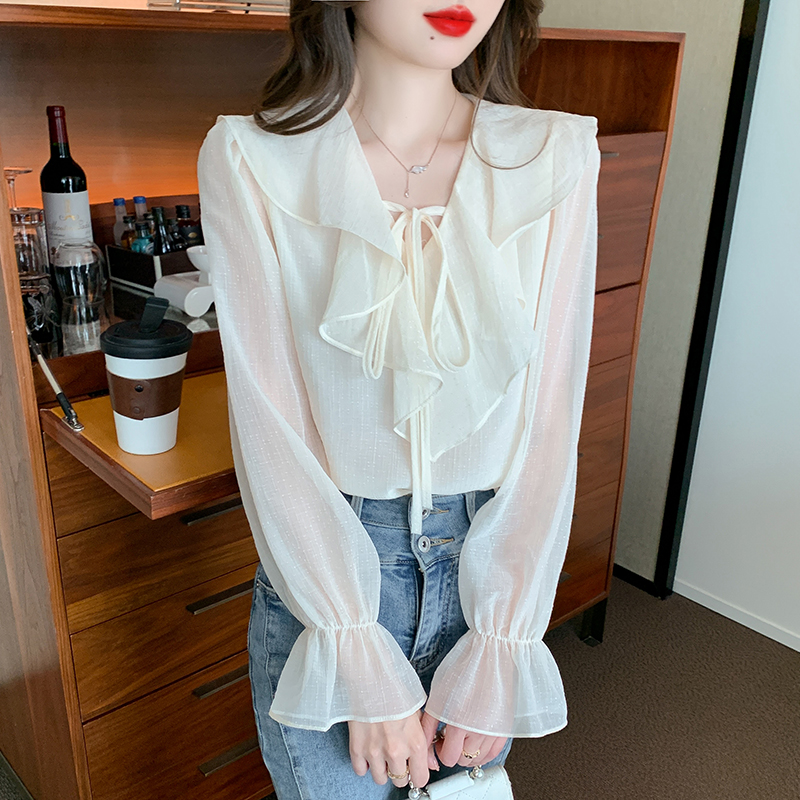 เสื้อเชิ้ตผู้หญิงแขนยาว เสื้อเชิ้ตผู้หญิงใส่ทํางาน 390 บาทต่อชิ้น ฟรีค่าจัดส่ง