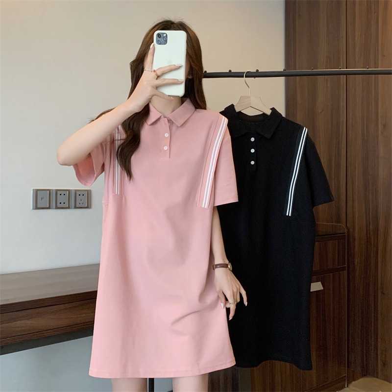 เดรสแขนสั้น มีไซส์ L-4XLอก 38-47 นิ้ว ใส่ได้ทั้งสาวหุ่นดีน่ารักจนถึงสาวอวบพลัสไซส์ จัดส่งฟรี! ทักแชทสั่งซื้อ