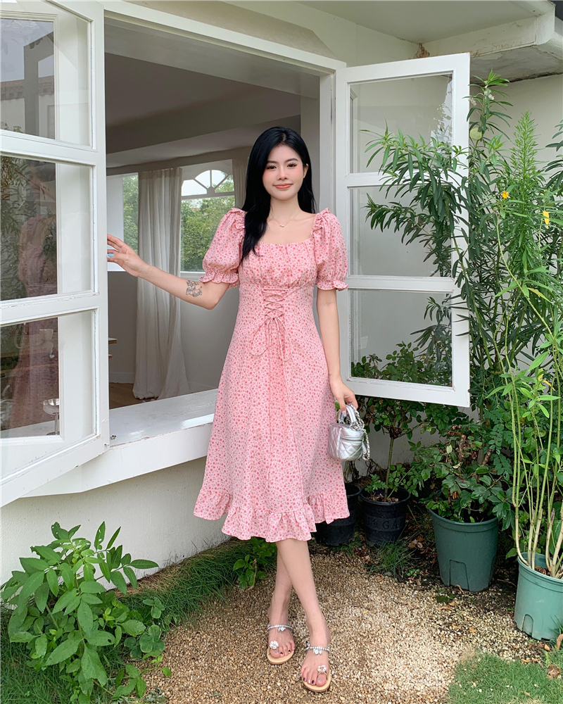 เดรสแขนสั้น มีไซส์ L-4XLอก 38-47 นิ้ว ใส่ได้ทั้งสาวหุ่นดีน่ารักจนถึงสาวอวบพลัสไซส์ จัดส่งฟรี! ทักแชทสั่งซื้อ