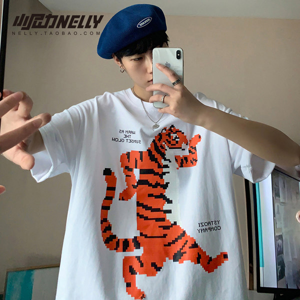 เสื้อยืดคอกลม ผู้ชาย เสื้อยืดผู้ชายเกาหลี เสื้อยืดเกาหลี แบรนด์ NELLY