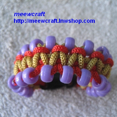 สร้อยข้อมือเชือกร่มลูกปัด #BRR011 size 6.7"