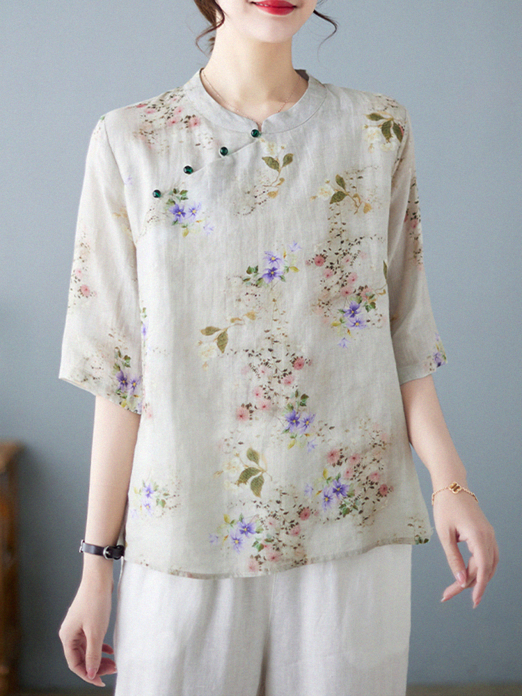 เสื้อลินิน เสื้อผ้าฝ้ายลินิน เสื้อเชิ้ตผ้าลินิน S M l XL จากแบรนด์ ZIMO