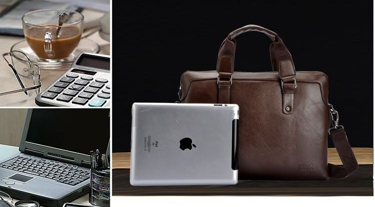 กระเป๋าถือผู้ชาย กระเป๋าใส่เอกสาร ใส่ Notebook ได้ กระเป๋าทำงาน หนังแท้ สีน้ำตาลอ่อน น้ำตาลเข้ม แต่งซิปด้านหน้า กระเป๋าถือนักธุรกิจ 878108