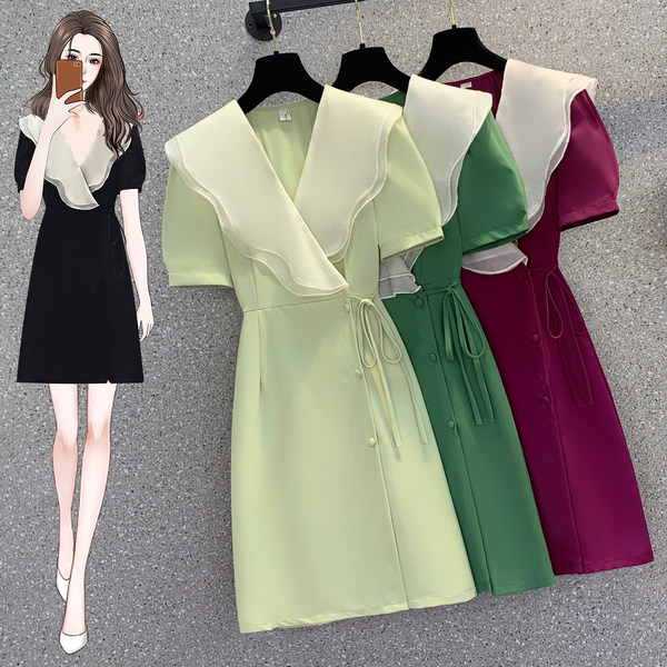 เดรสคนอ้วน เดรสสาวอวบ ชุดเดรสคนอ้วนวัยรุ่น BY PLUS SIZE Girl