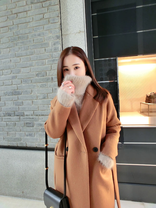 OverCoat เสื้อโค้ทกันหนาว ทรงยาวสีน้ำตาล งานดี ผ้าวูลผสมเนื้อหนา เป็นทรง บุซับในกันลม พร้อมส่ง same pic