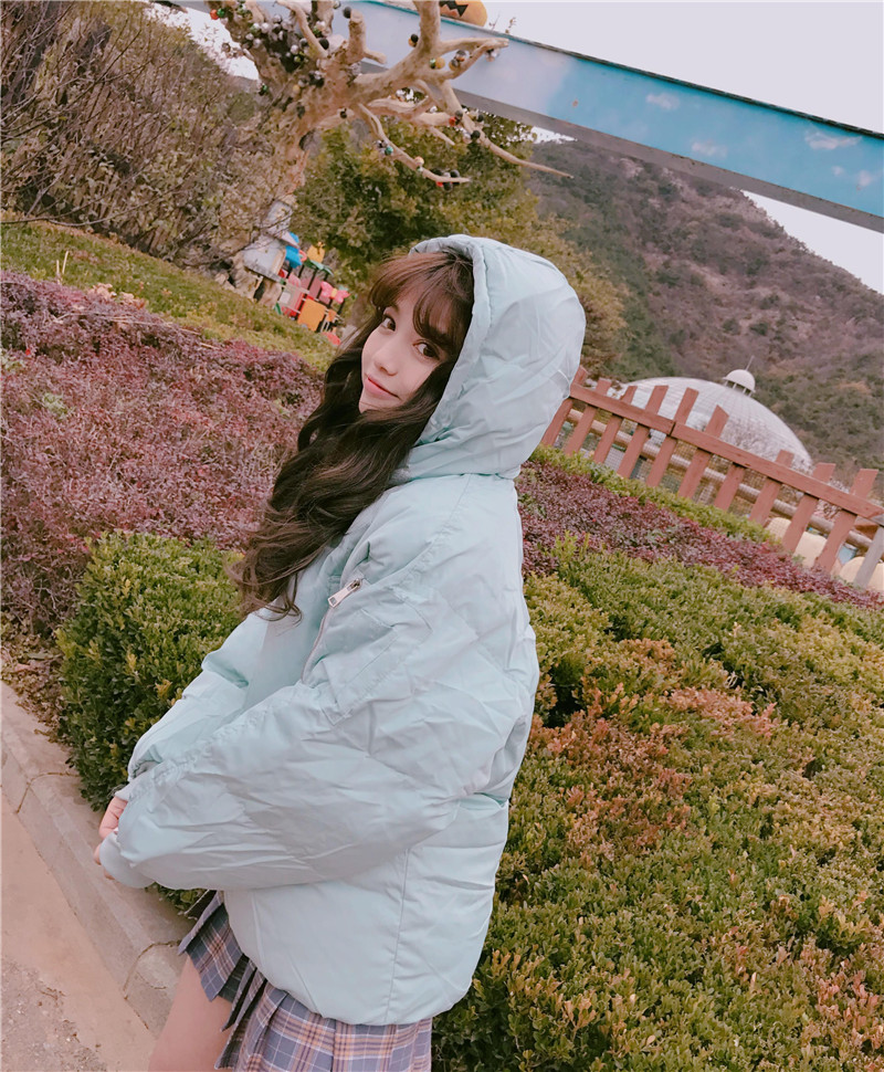 เสื้อกันหนาว ตัวสั้น สีฟ้าอมเขียว น่ารักมาๆ งานจริงตามแบบเลยจ้า