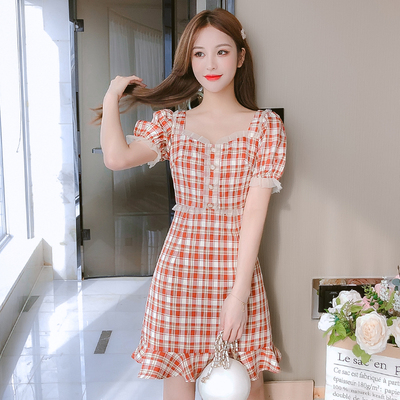 ชุดเดรสสั้น ชุดเดรสสั้นลายดอก ชุดเดรสสั้นวัยรุ่น By Meiyi women's clothing