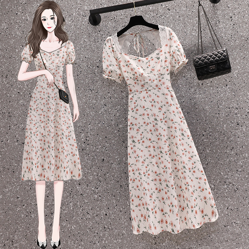 เดรสแขนสั้น มีไซส์ L-4XLอก 38-47 นิ้ว ใส่ได้ทั้งสาวหุ่นดีน่ารักจนถึงสาวอวบพลัสไซส์