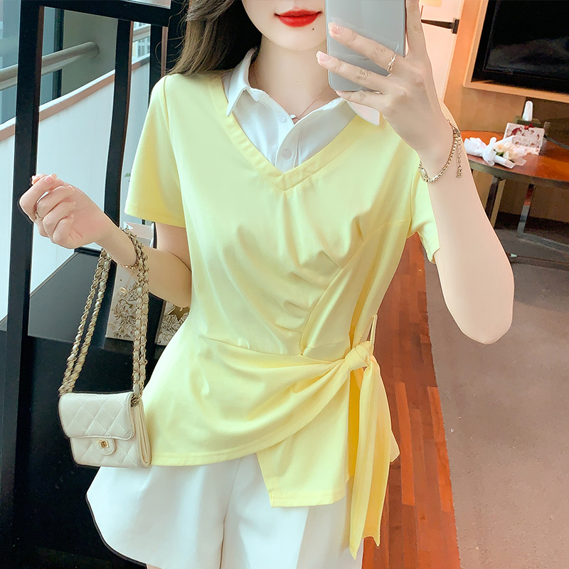 เสื้อผ้าวัยรุ่นเกาหลี เสื้อยืดวัยรุ่นผู้หญิง มีขนาด S M L XL