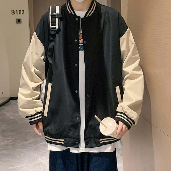 เสื้อแจ็คเก็ตเบสบอล เสื้อคลุม เสื้อแขนยาวสไตล์เกาหลี