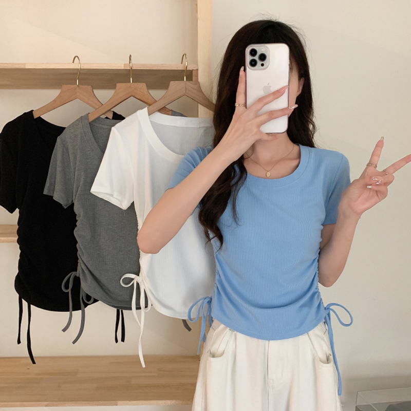 เสื้อผ้าวัยรุ่นเกาหลี เสื้อยืดวัยรุ่นผู้หญิง มีขนาด S M L XL