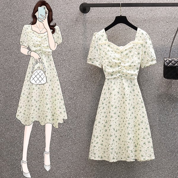 เดรสคนอ้วน เดรสลูกไม้ เดรสสาวอวบ ชุดเดรสคนอ้วนวัยรุ่น BY PLUS SIZE Girl
