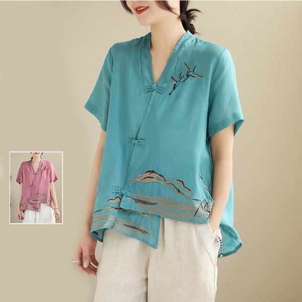 เสื้อลินิน เสื้อผ้าฝ้ายลินิน เสื้อเชิ้ตผ้าลินิน