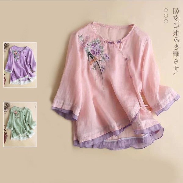 เสื้อลินิน เสื้อผ้าฝ้ายลินิน เสื้อเชิ้ตผ้าลินิน