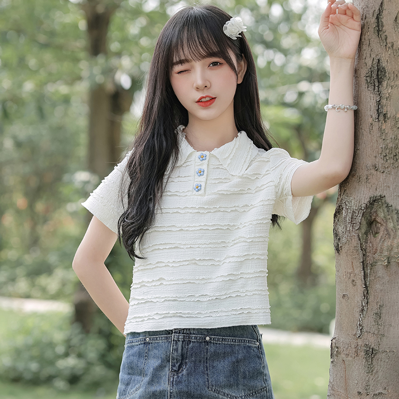 เสื้อผ้าวัยรุ่นเกาหลี เสื้อยืดวัยรุ่นผู้หญิง มีขนาด S M L XL
